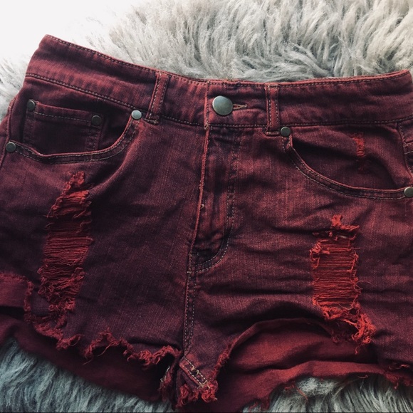 Distressed Jean Cut-Offs - Picture 1 of 3